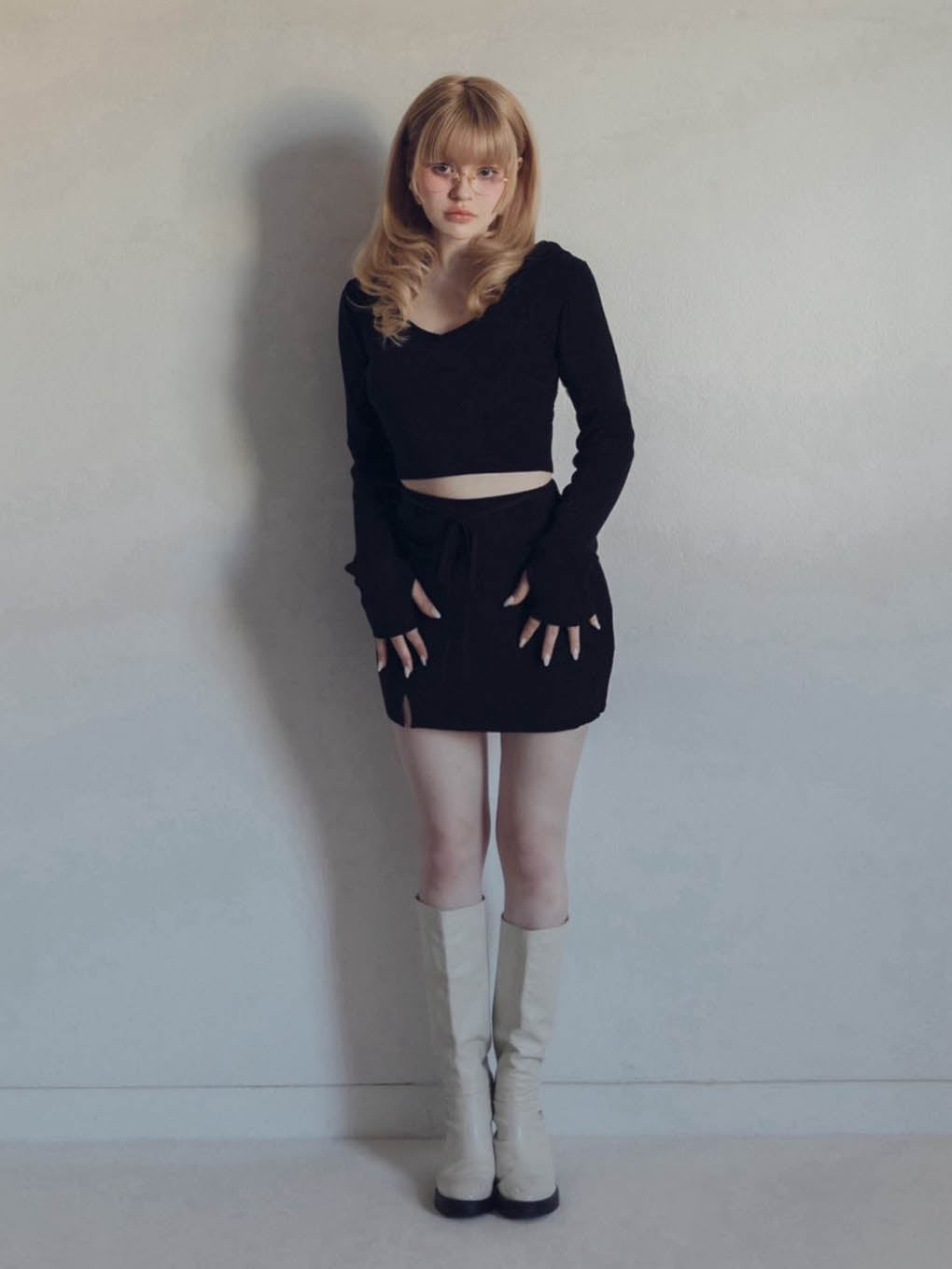 Lilly silk knit skirt