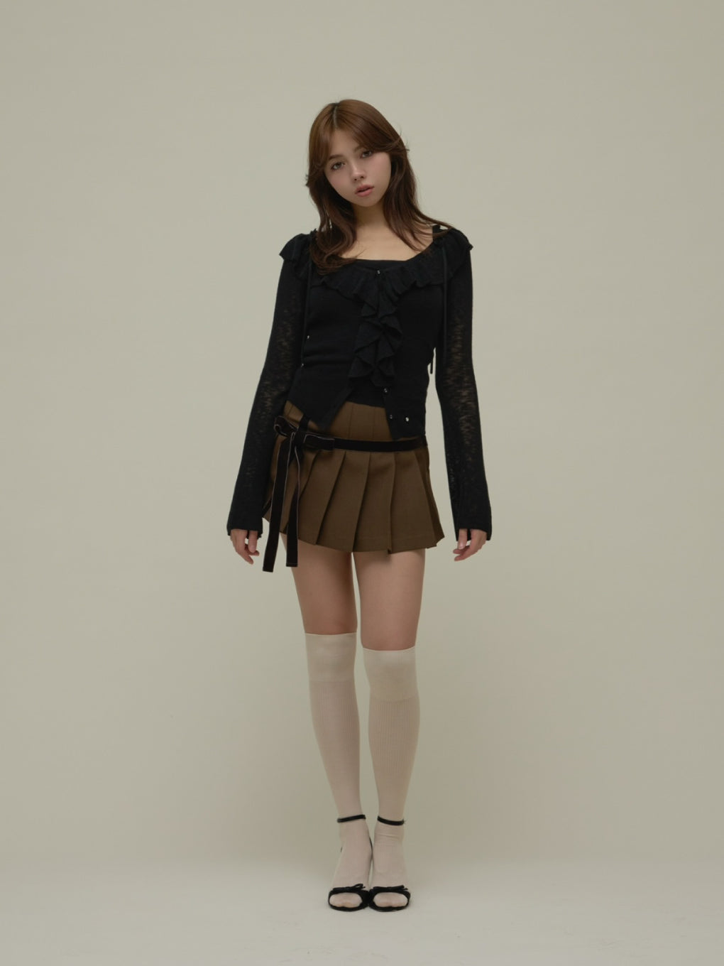 Valentine ribbon mini skirt