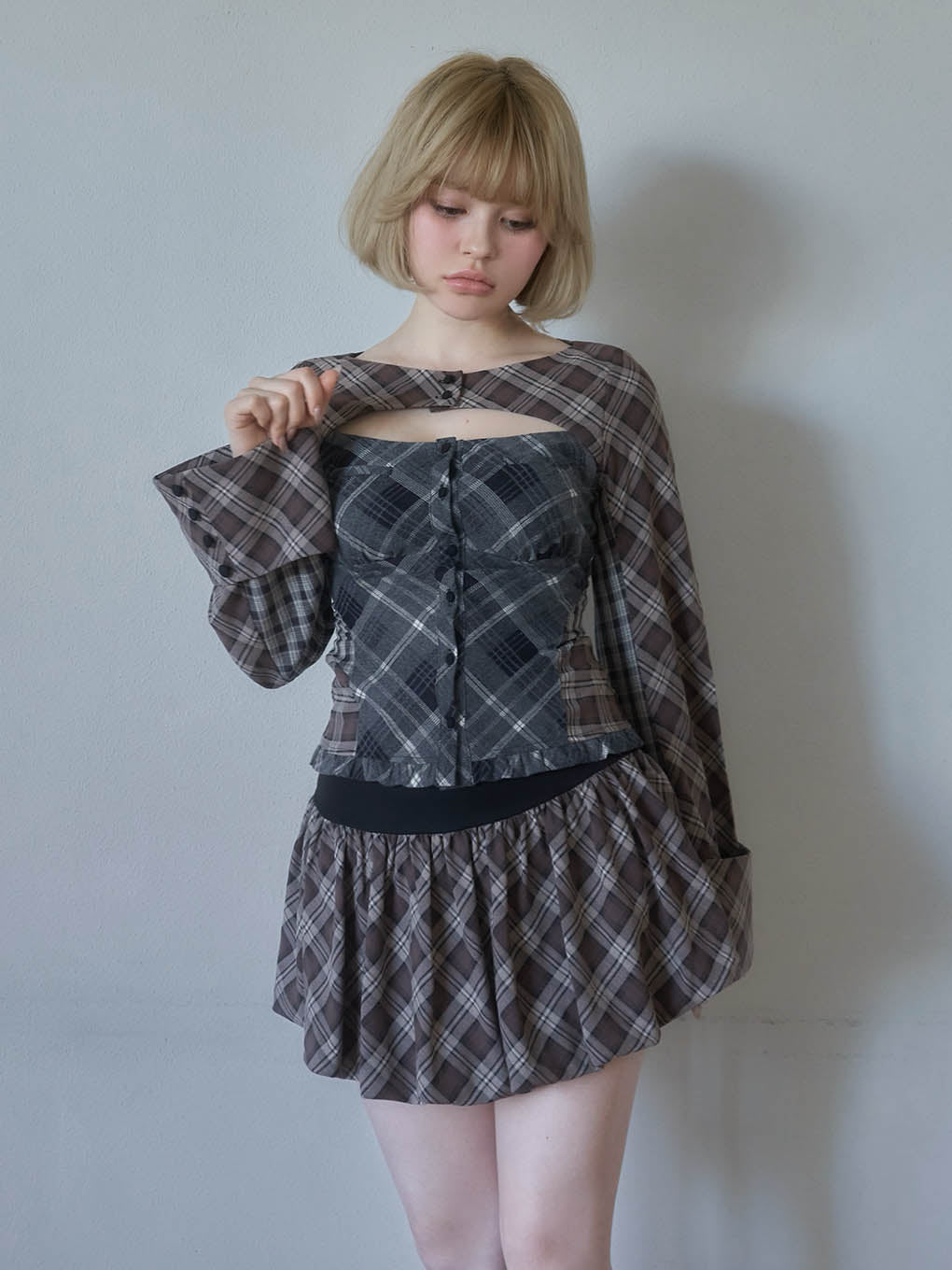 Nancy check skirt