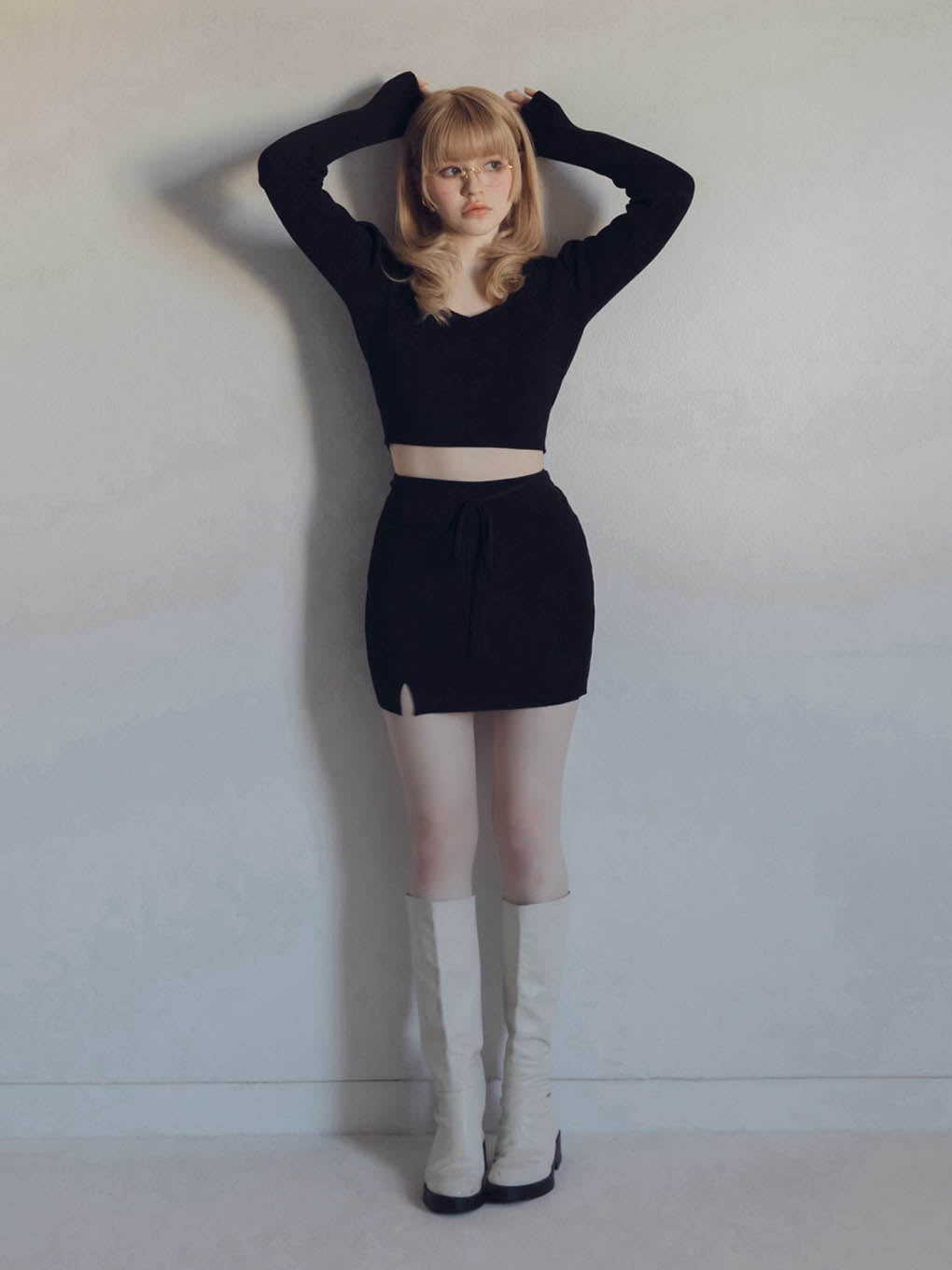 Lilly silk knit skirt