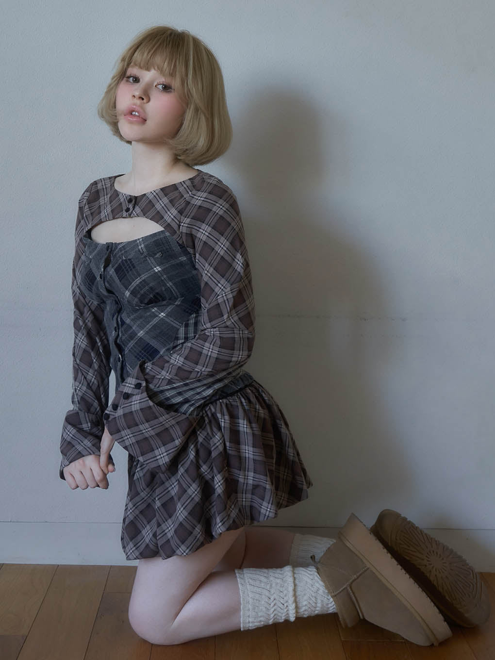 Nancy check skirt