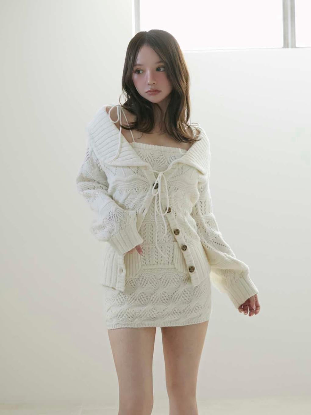 ANDMARY】Sandy crochet knit set 