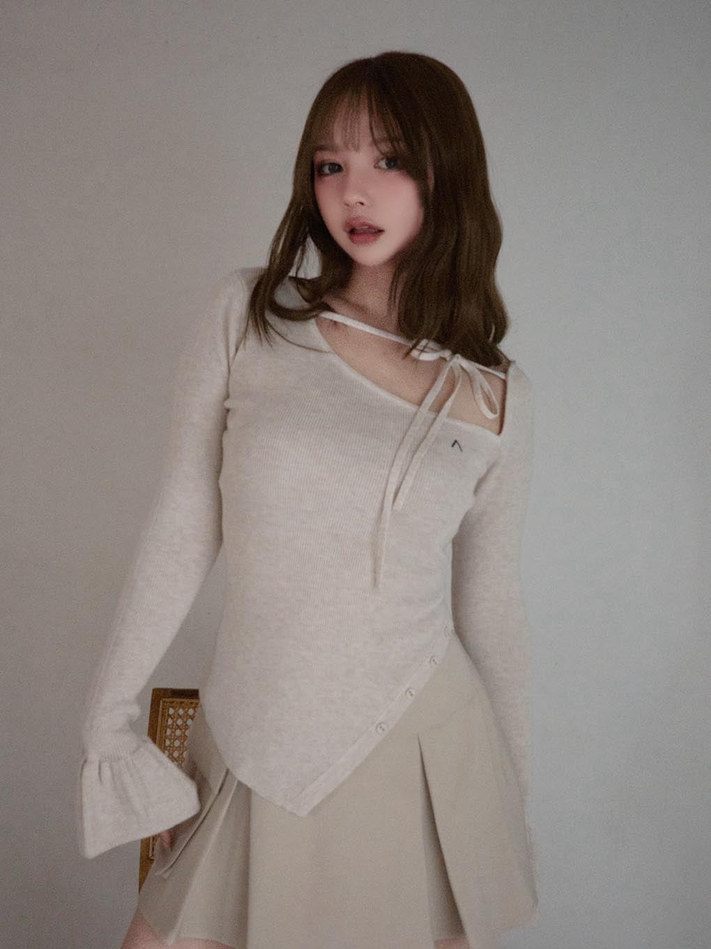 ANDMARY】Flora knit tops 