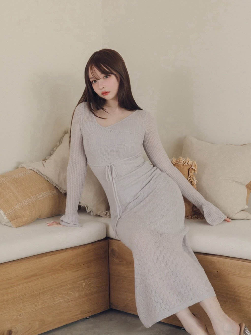 Bella seethrough knit dress