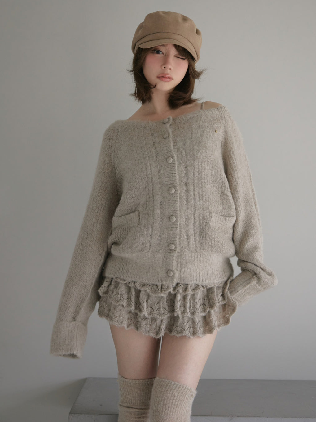 ANDMARY】Riri crochet knit set up