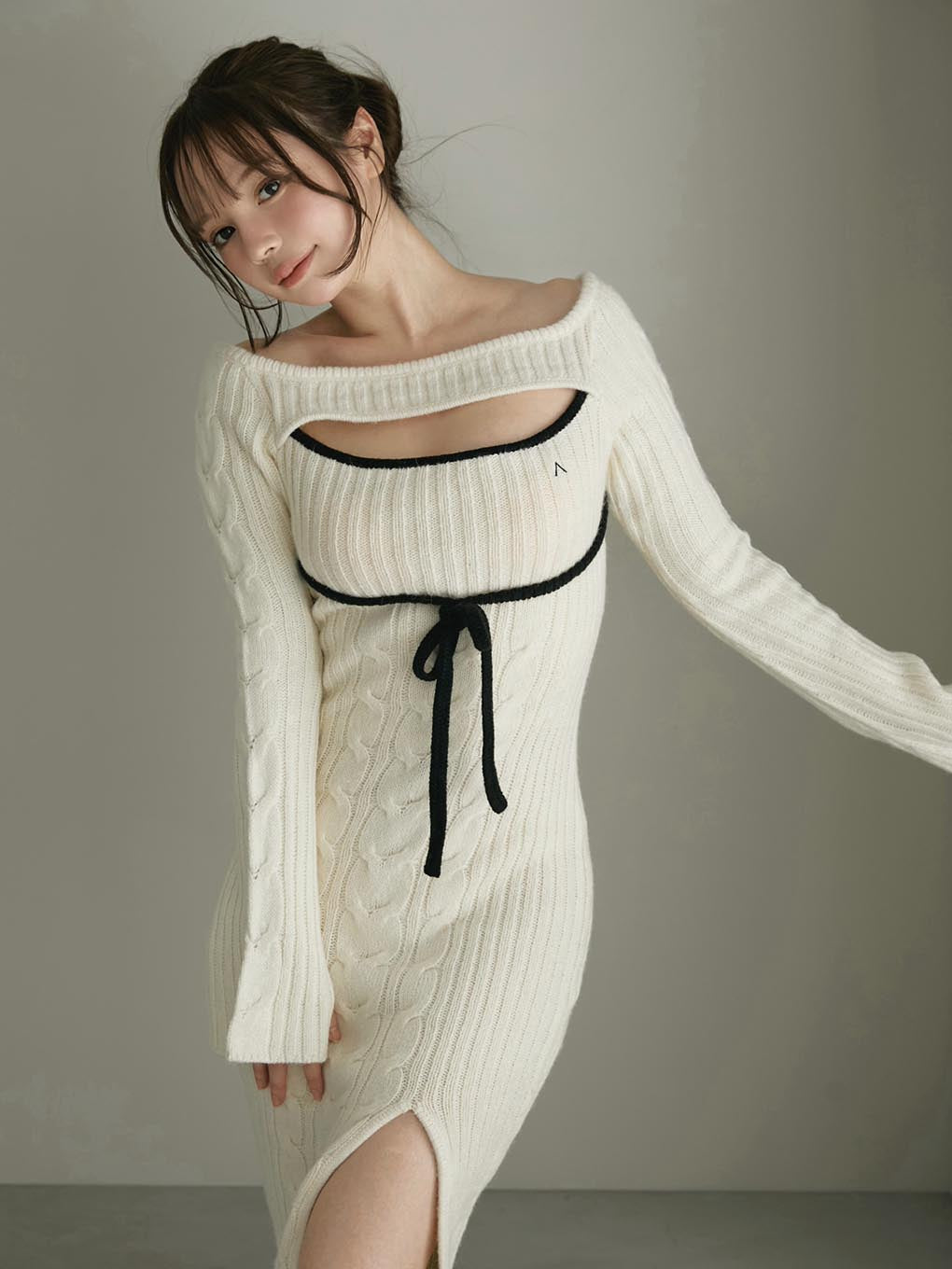 Joan ribbon knit dress