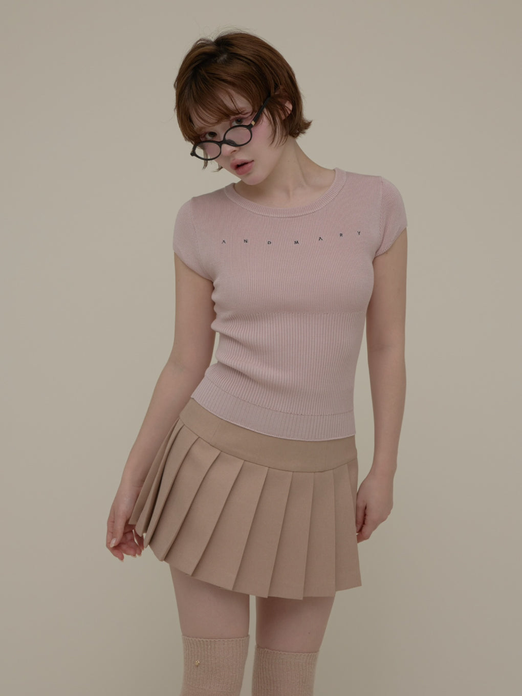 ANDMARY】Mary logo silk tops