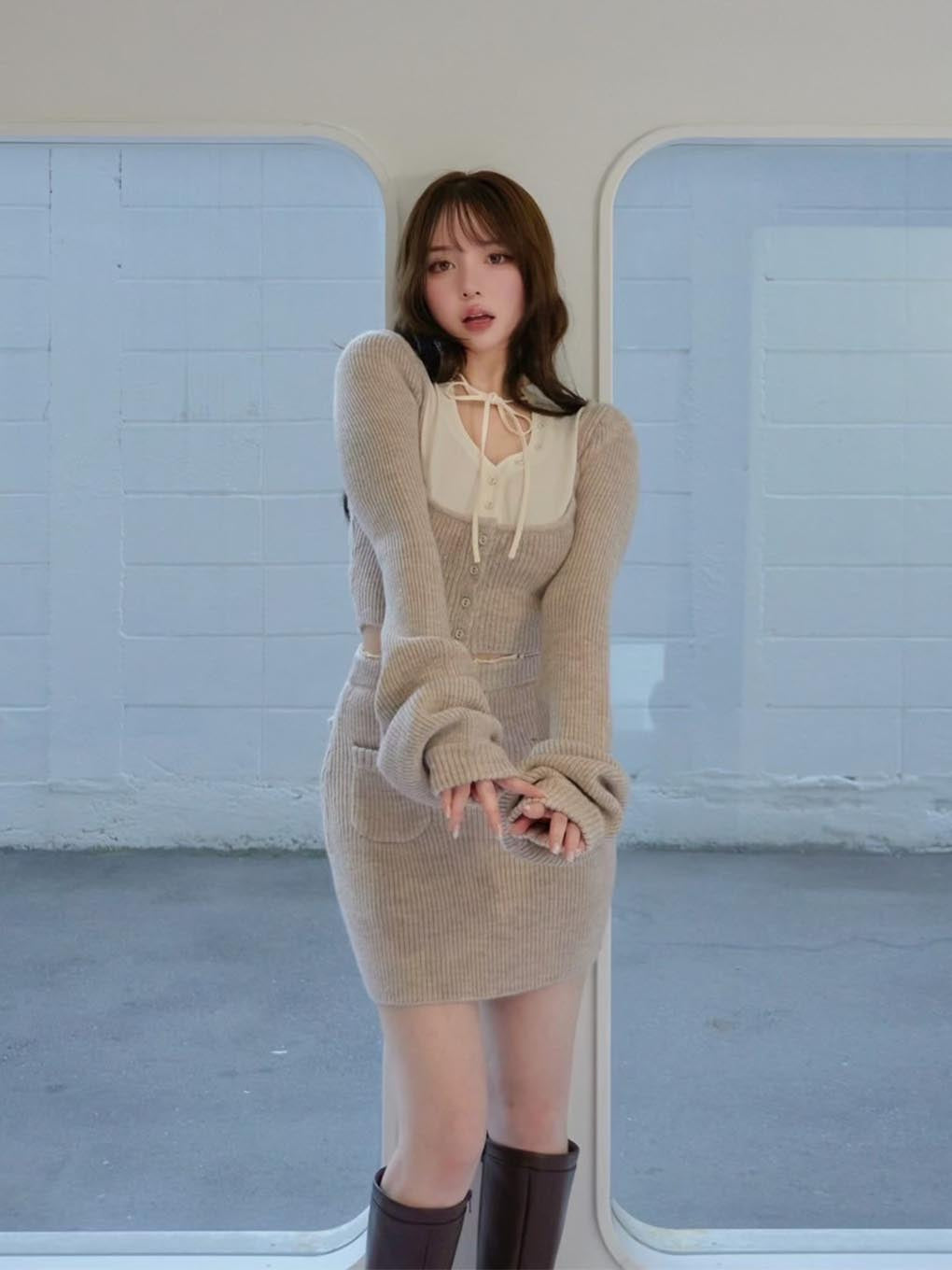 Rebecca knit mini skirt
