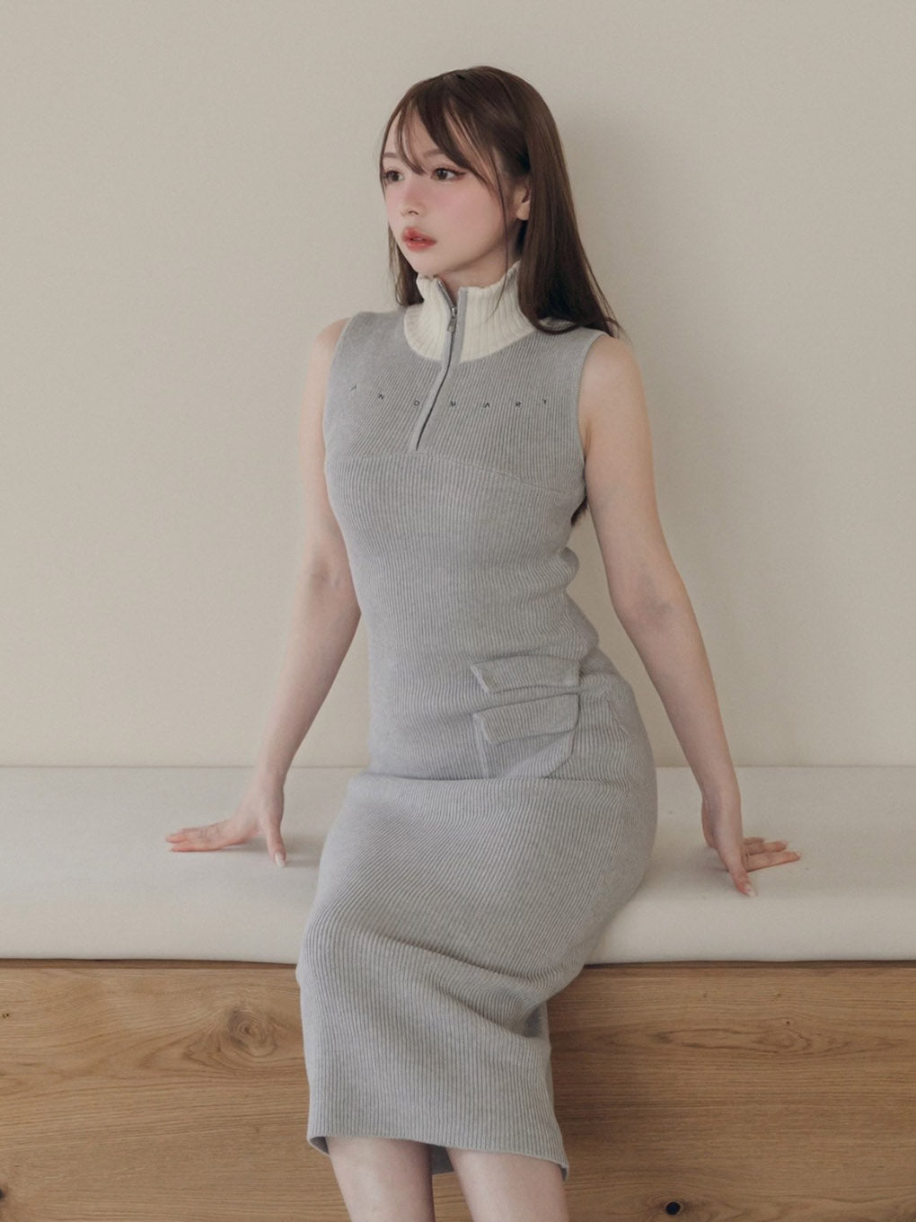 ANDMARY】Leila knit long dress 
