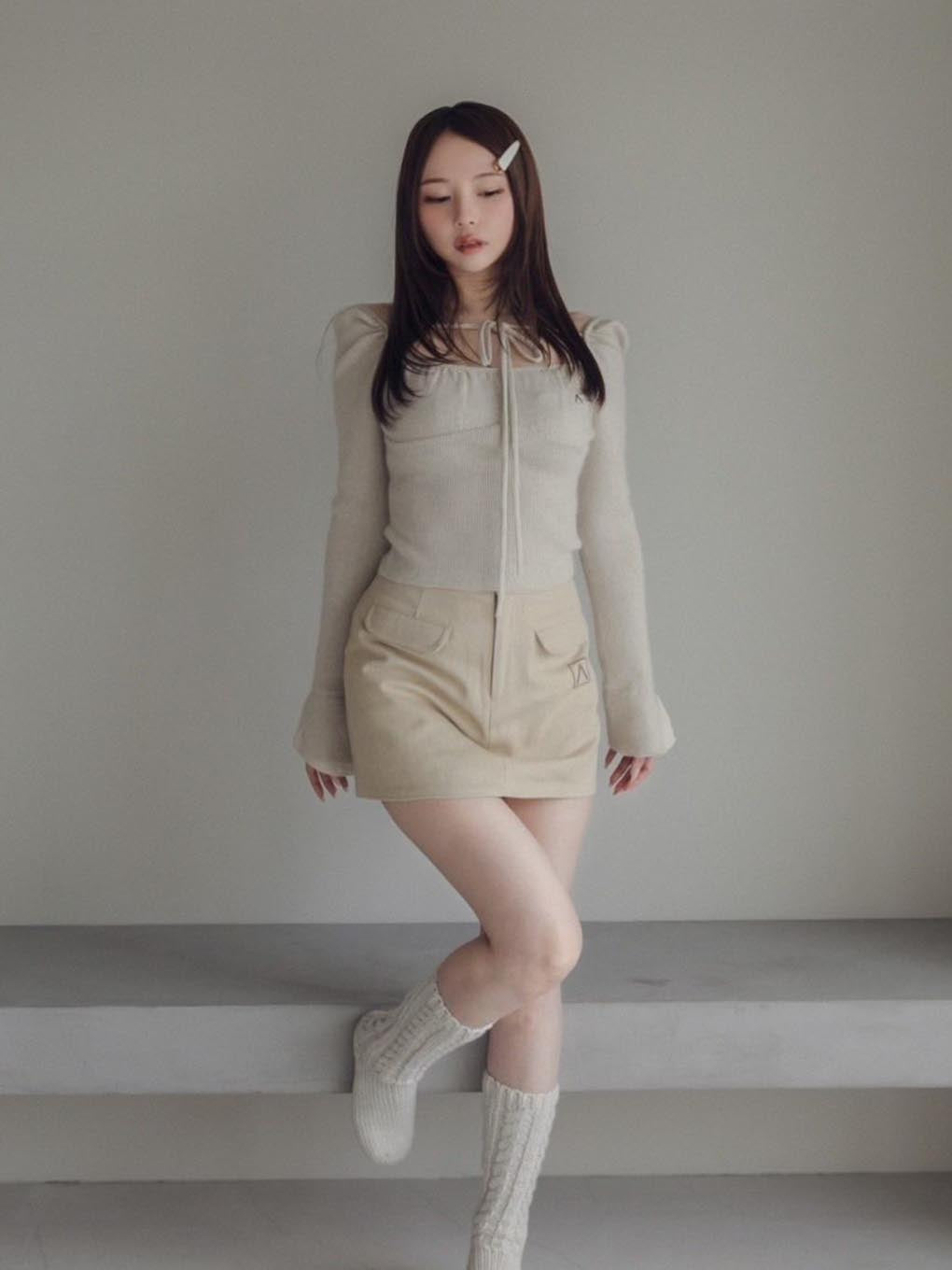 Jane logo mini skirt