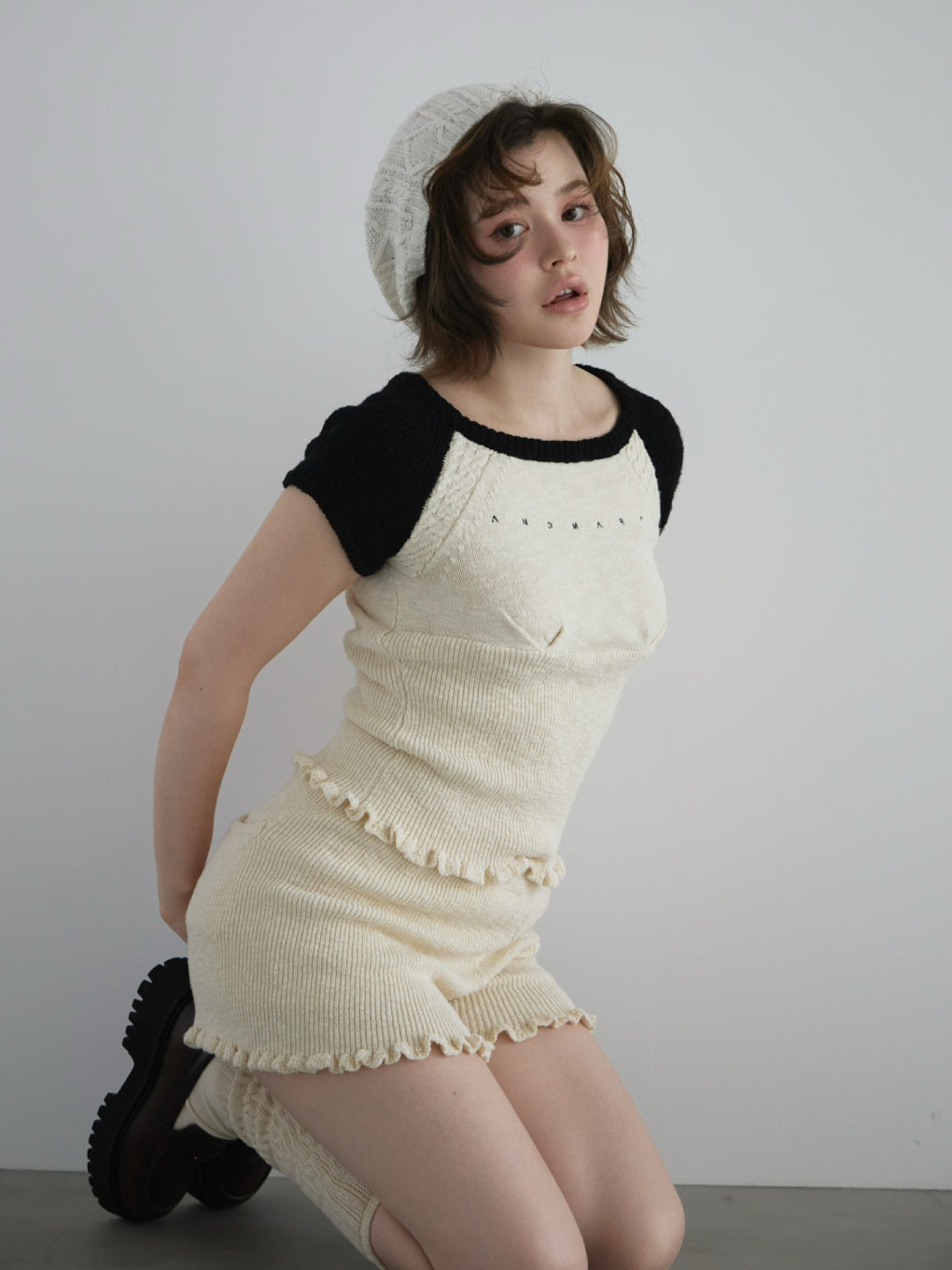 Lala frill knit set up