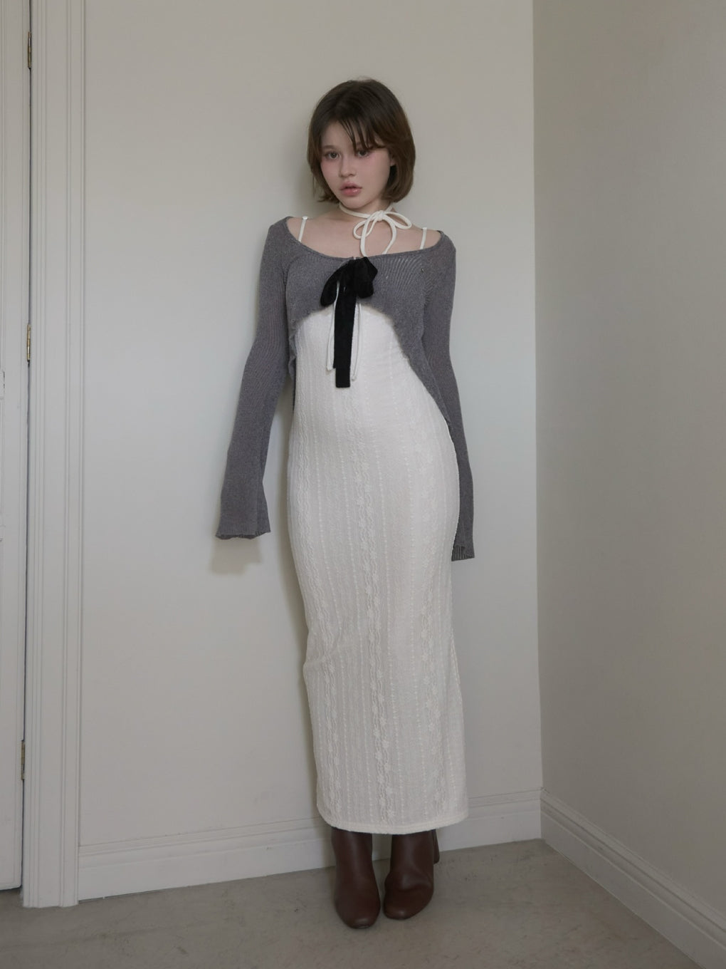 Aria flower set long dress