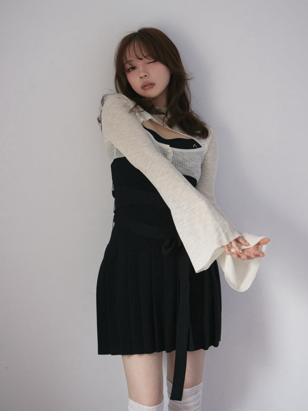 ANDMARY】Mimi ribbon mini dress