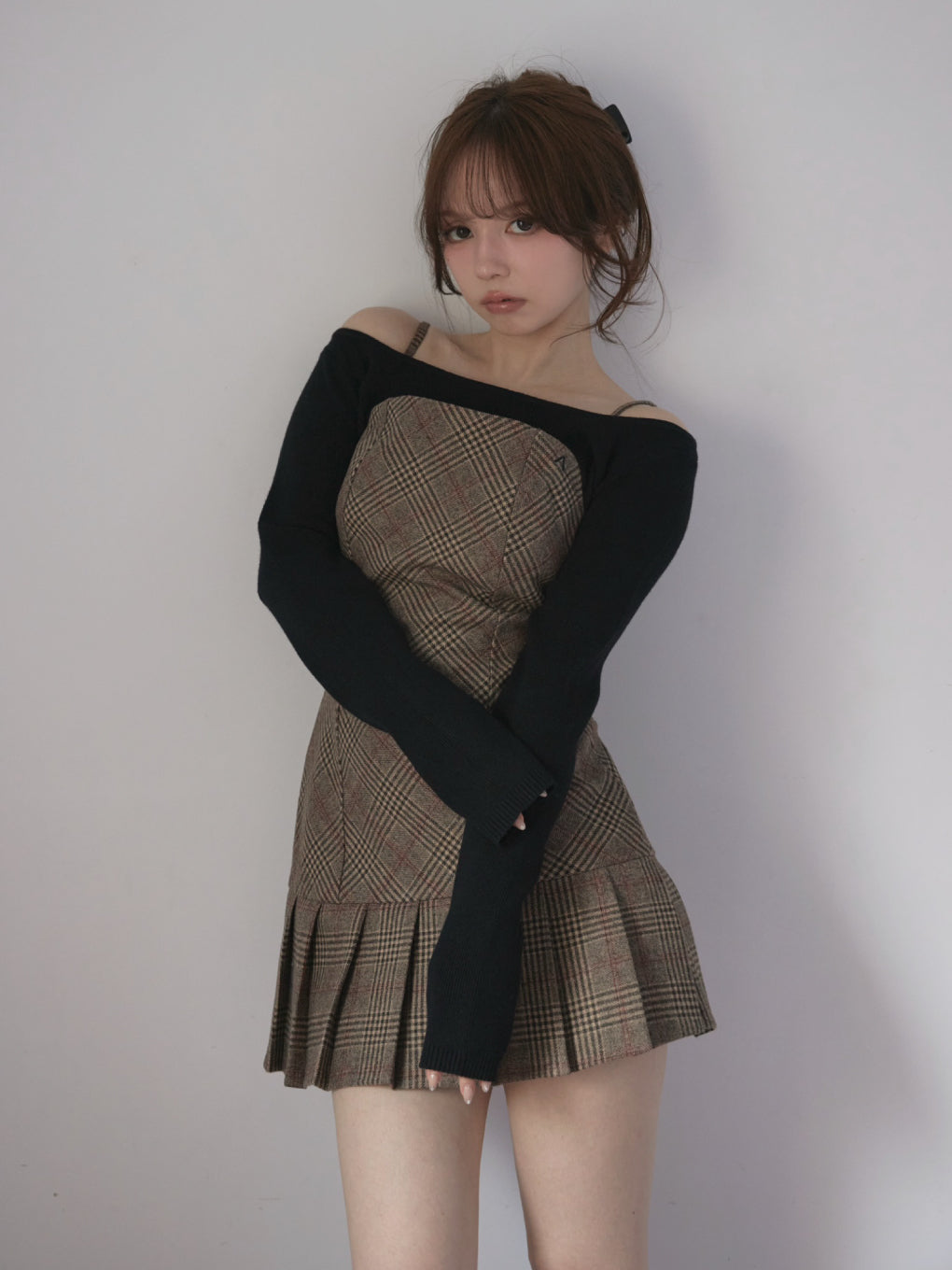 ANDMARY】Selena check mini dress