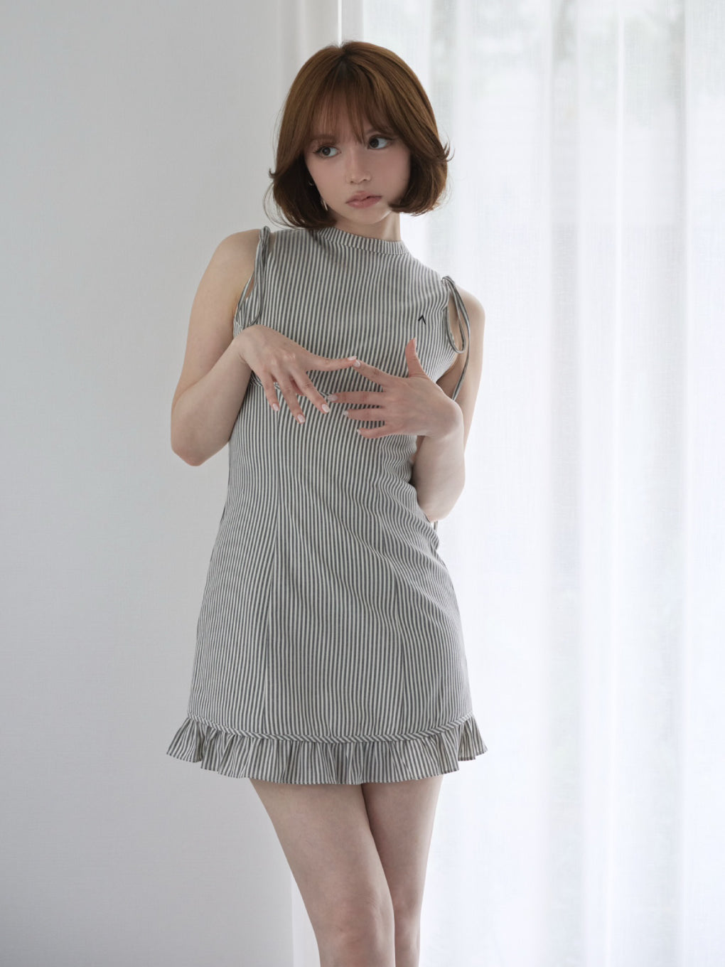 Ann stripe mini dress