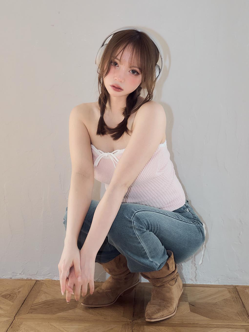 ANDMARY】Tiana knit bare tops 