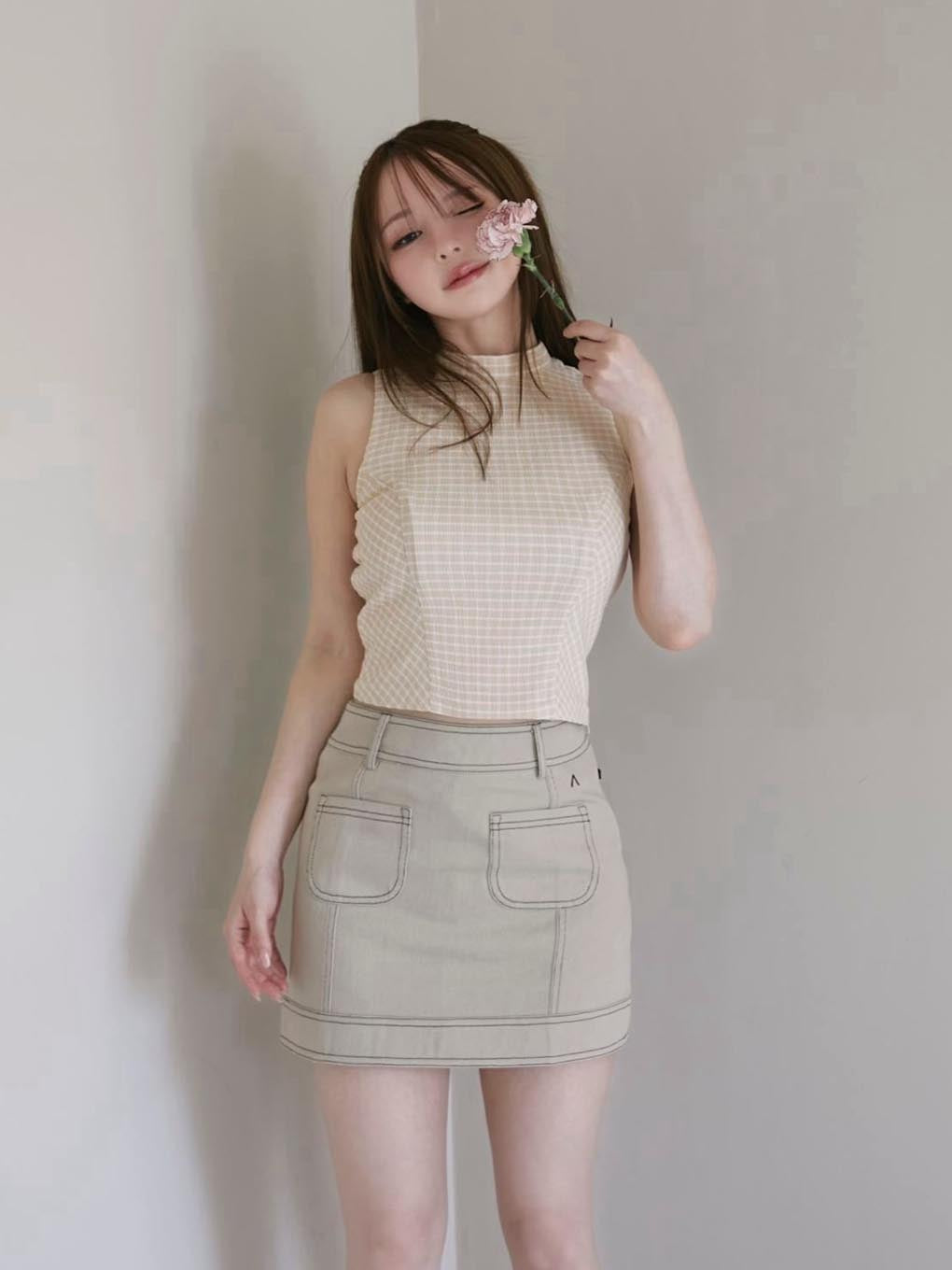 Natalie check tops