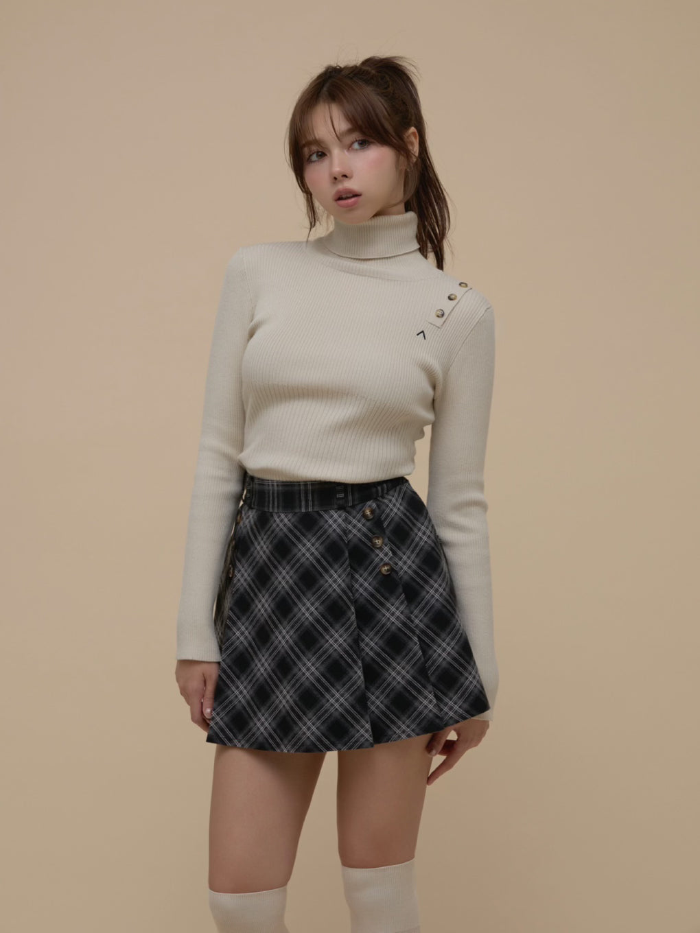 トップス andmary Judy set up /black Judy set up