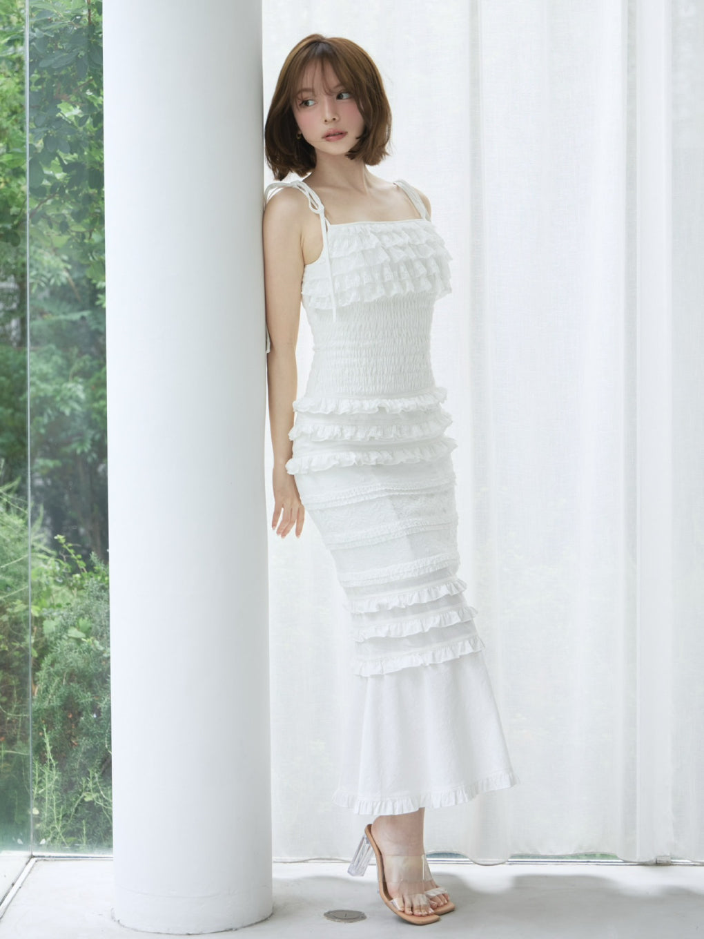 Orla frill long dress