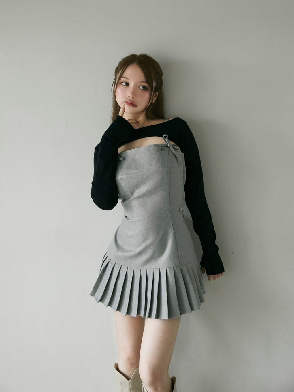 ANDMARY】Karen knit set mini dress ANDMARY】Karen knit set mini dress