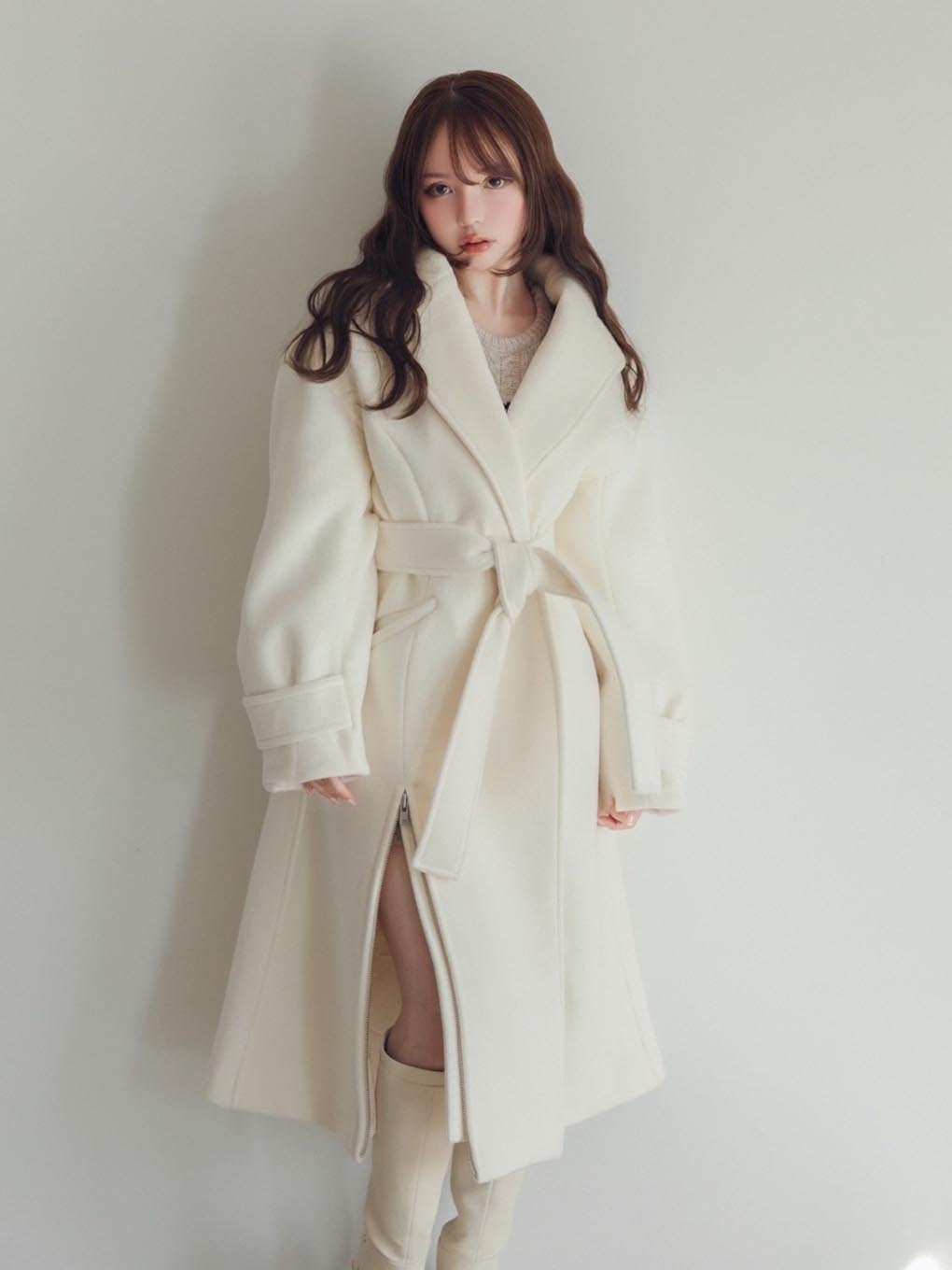 ANDMARY】Ange slit long coat