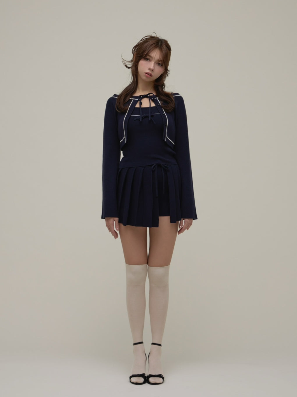 ANDMARY】Jennie line knit set up