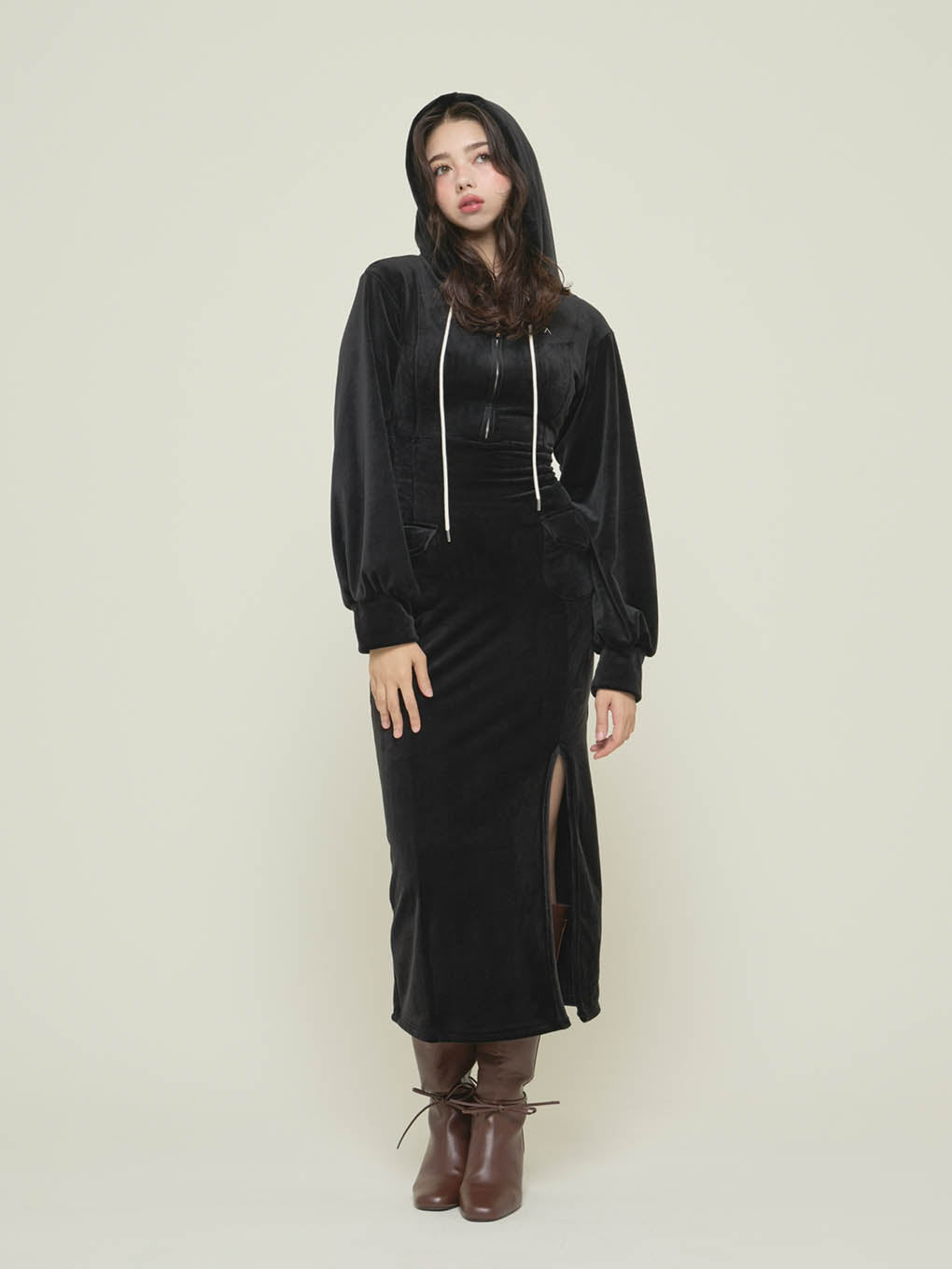 Wendy lace up long dress