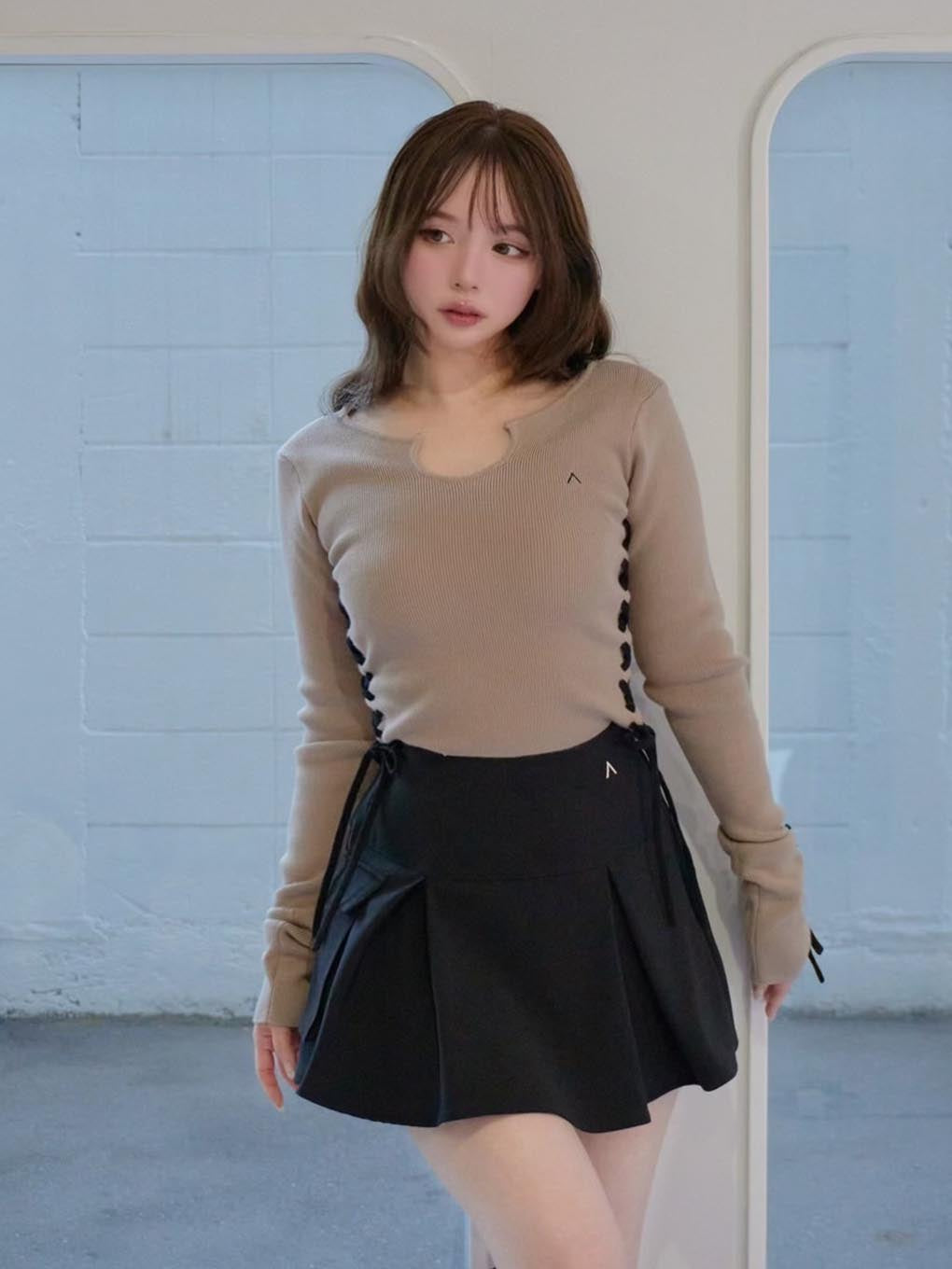 Millie ribbon knit tops