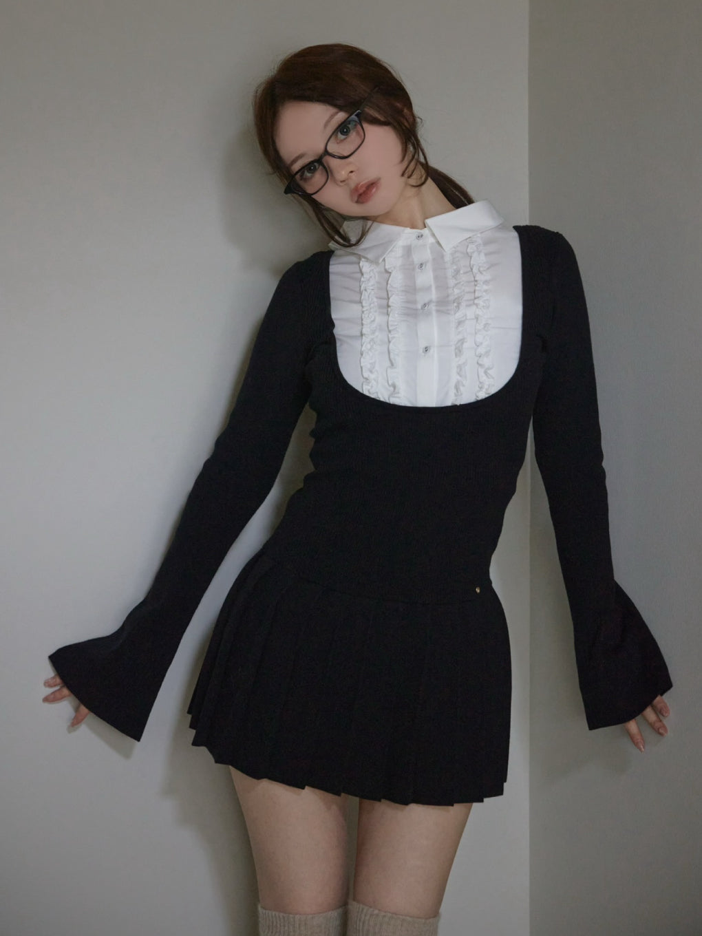 ANDMARY】Lotta frill mini dress