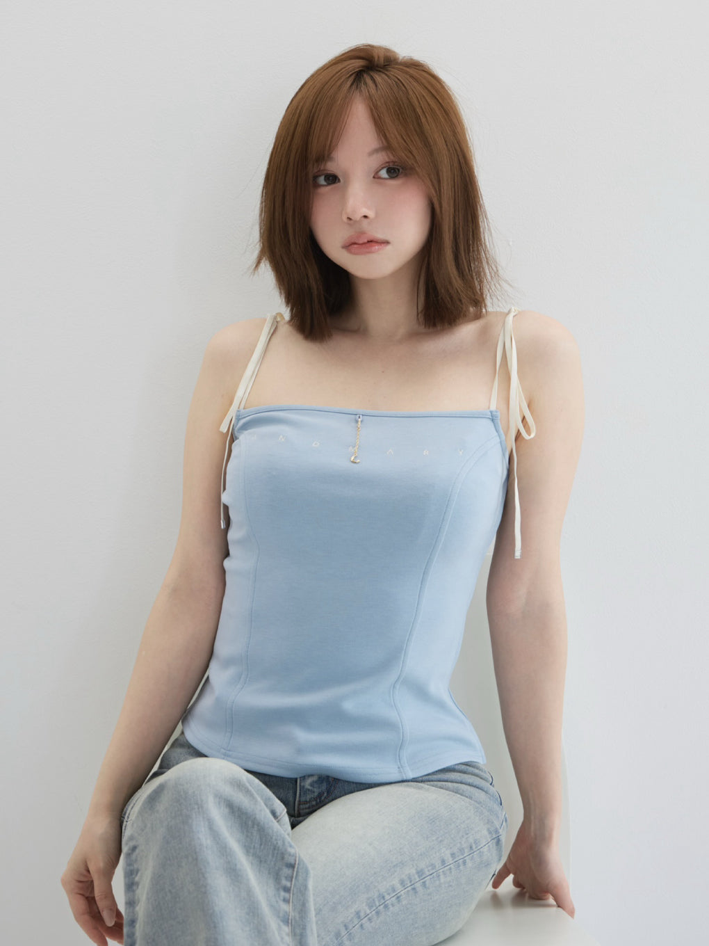 Luna charm ribbon camisole