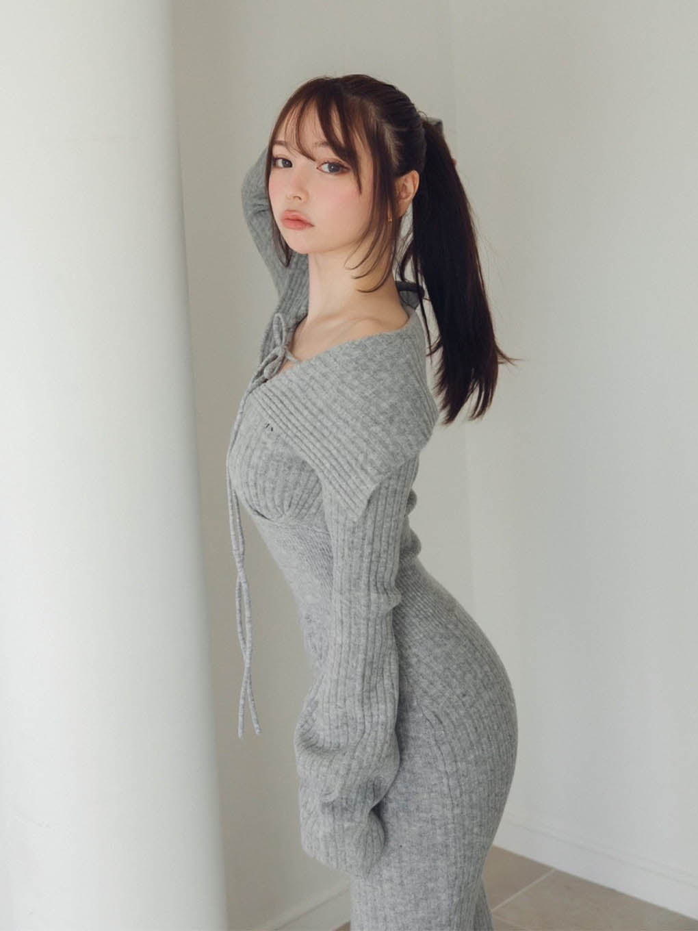 Tessa Bow Front Sweater Dress - Adorn Boutique