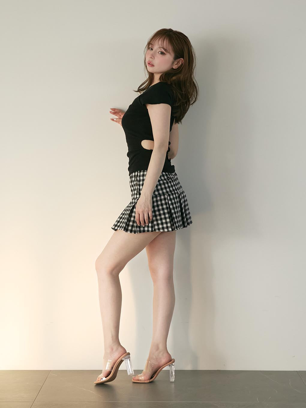 Mia check skirt