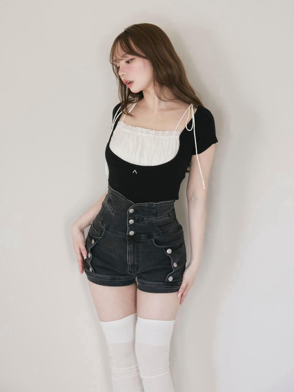 Ribbon denim allinone
