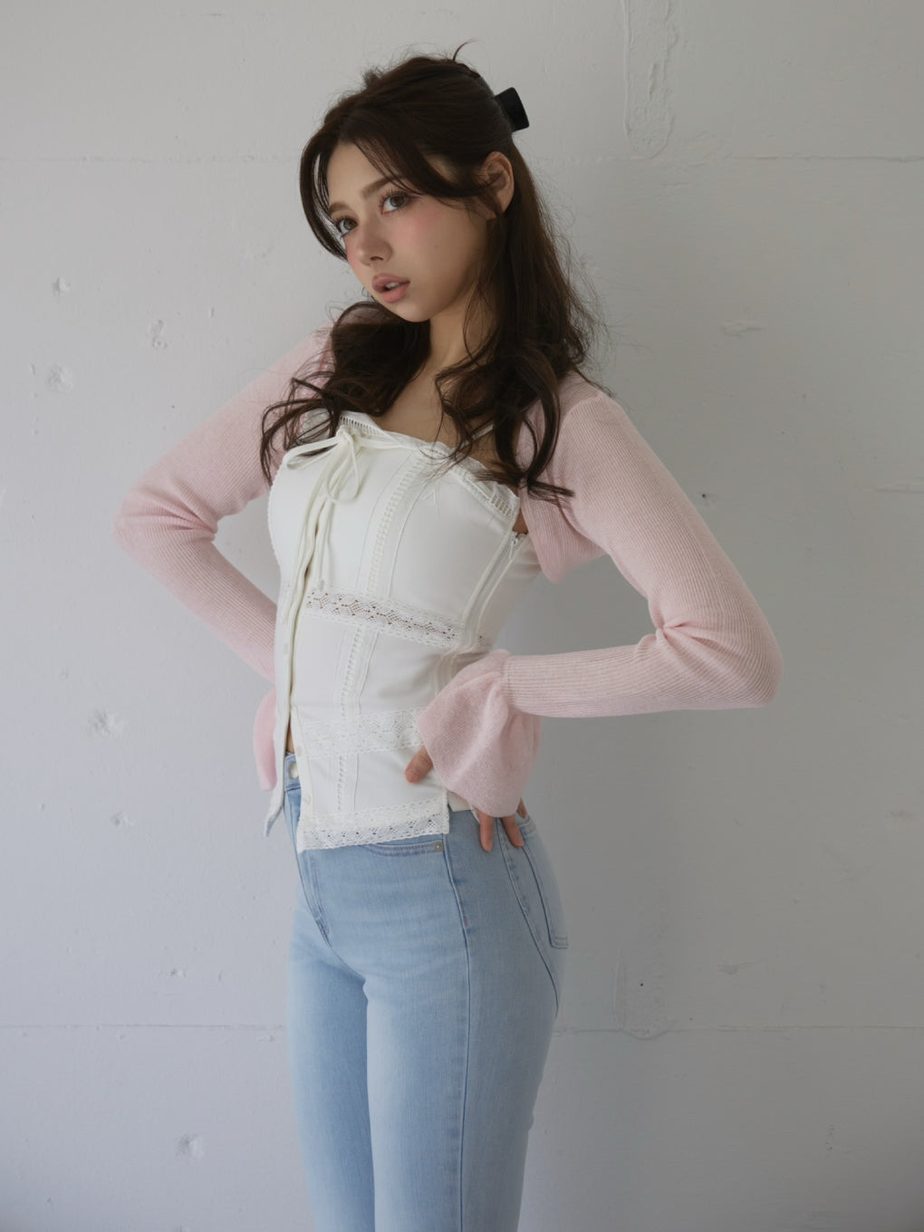 ANDMARY】Kiki lace cardigan set tops