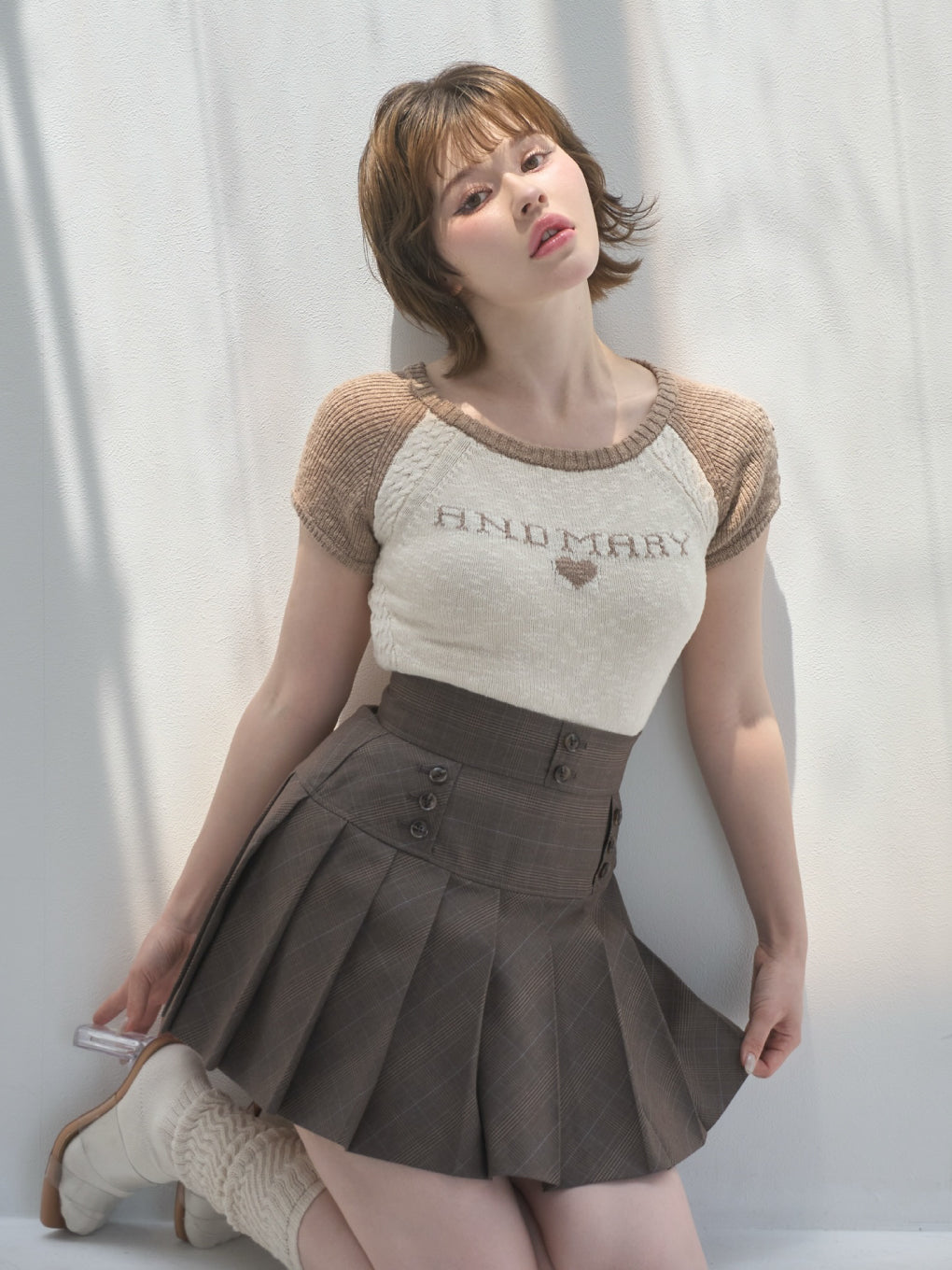 ANDMARY】Mary logo raglan tops