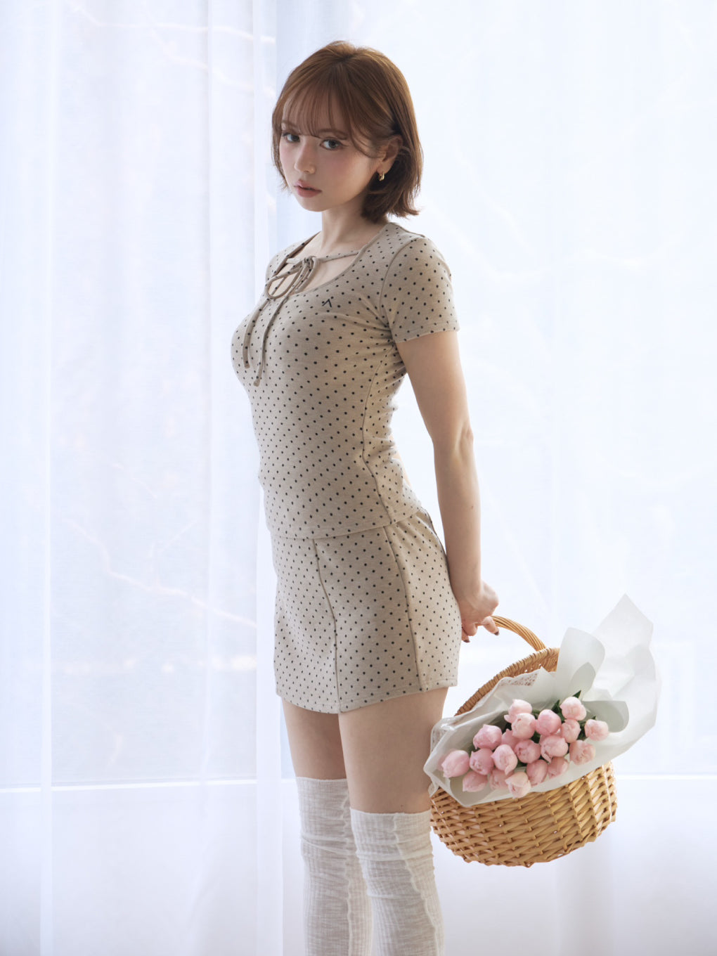 ANDMARY】Dot ribbon set up