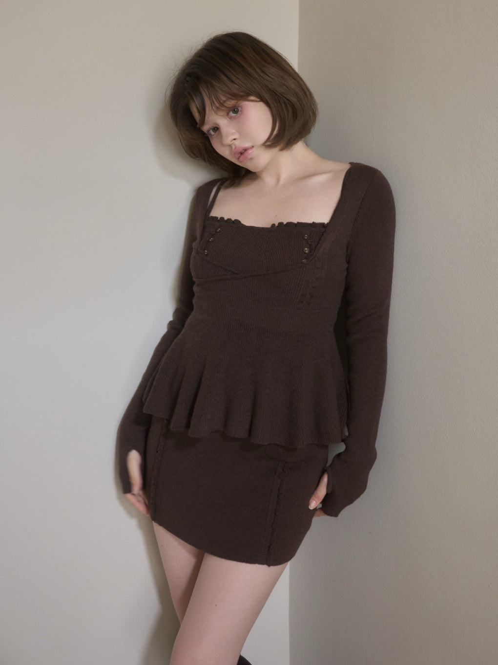 Lona peplum skirt set up