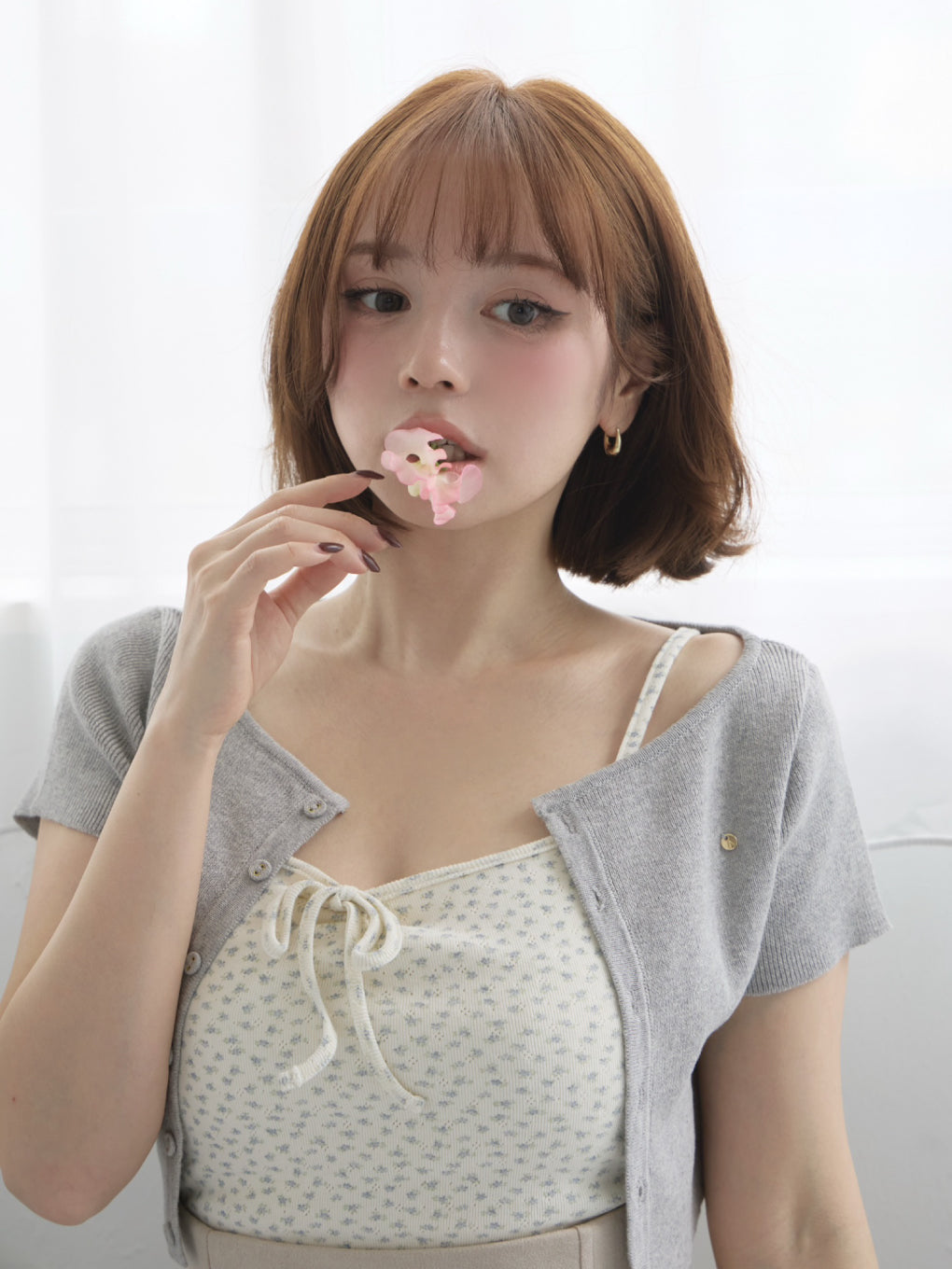 ANDMARY】Vickey flower set tops