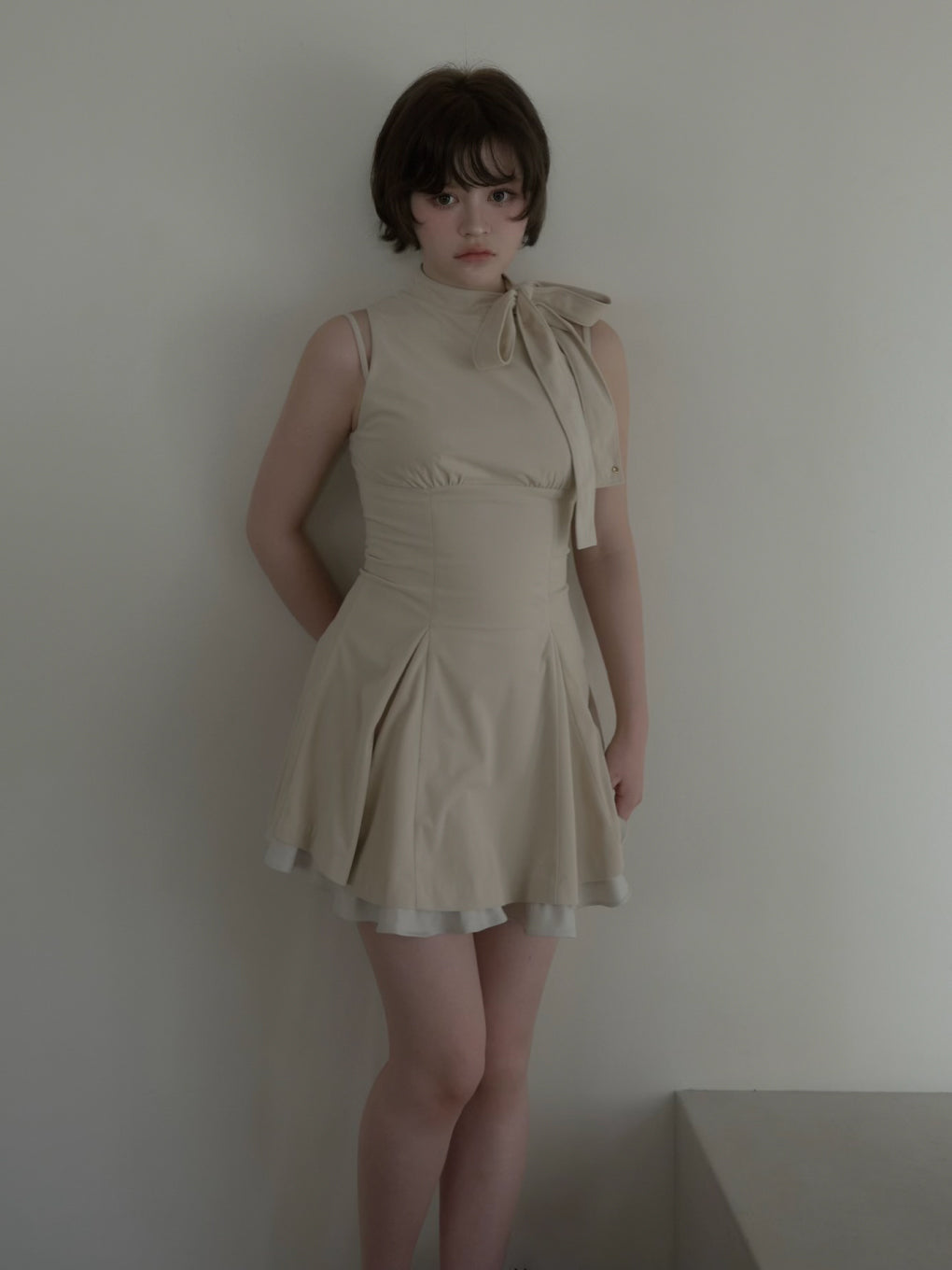 ANDMARY】Daisy velour mini dress