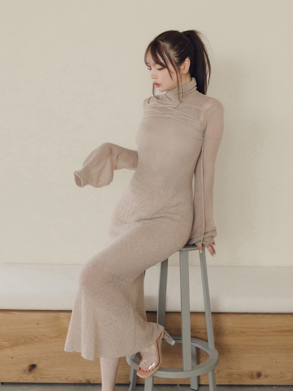 Sophie seethrough knit dress