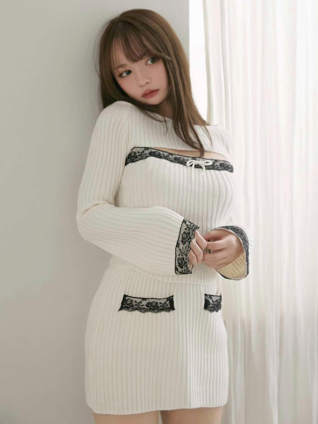 ANDMARY】Viora lace knit set