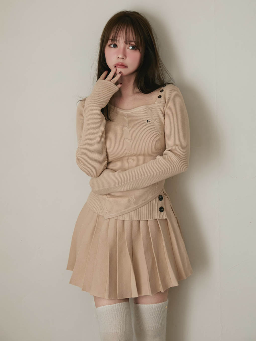 Jody pleats knit set up