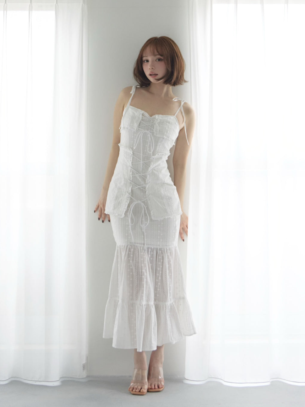 ワンピース ANDMARY Juni cotton long dress ANDMARY】Juni cotton long dress