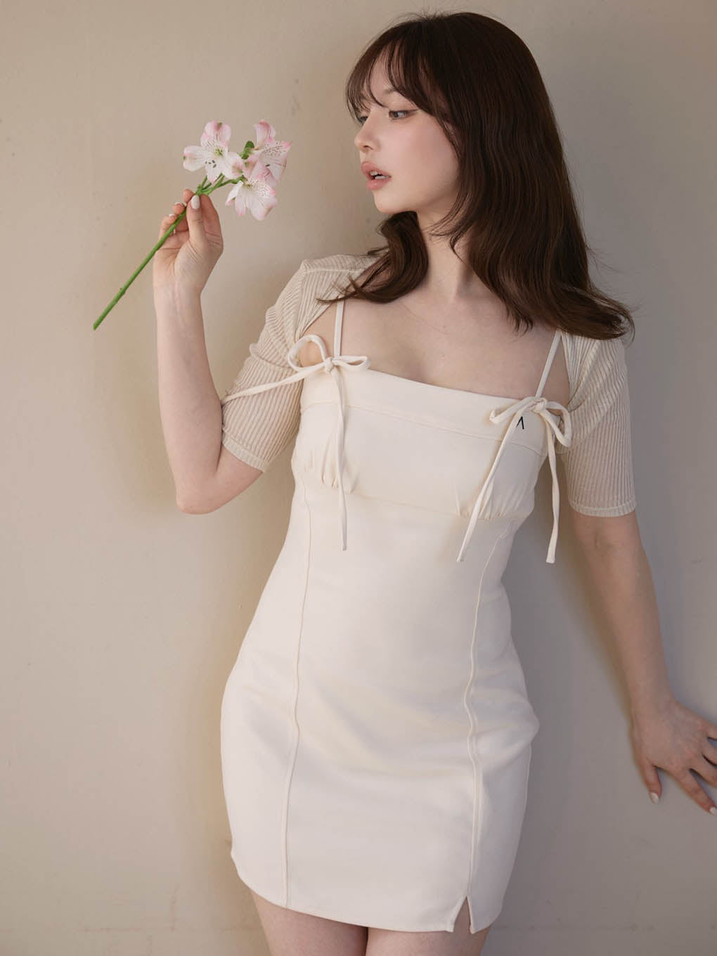 Baby slit mini dress