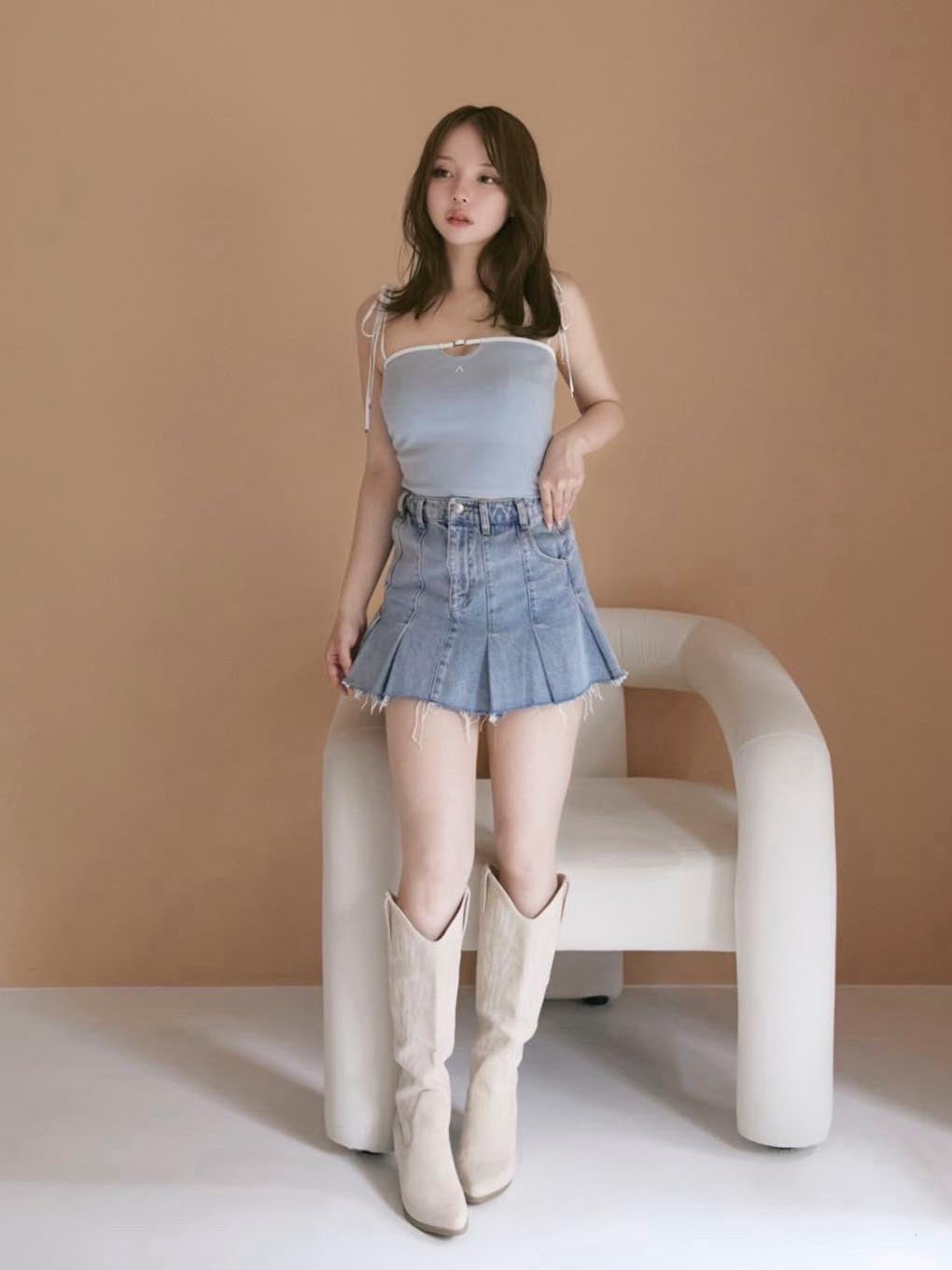 Amy denim mini skirt