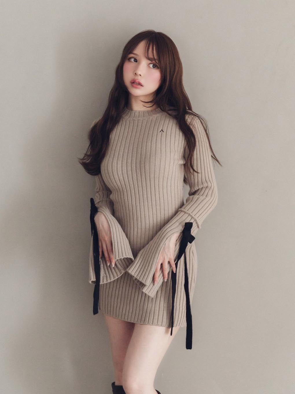 ANDMARY】Nora ribbon mini dress