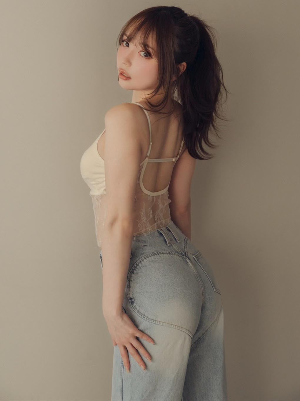 Heart hip wide denim