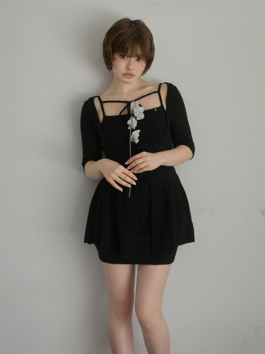 ANDMARY】Liz crochet cardigan set up