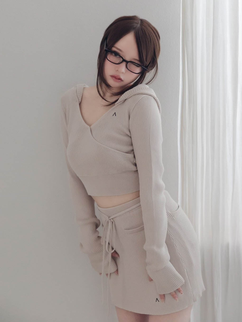 Lilly silk knit skirt