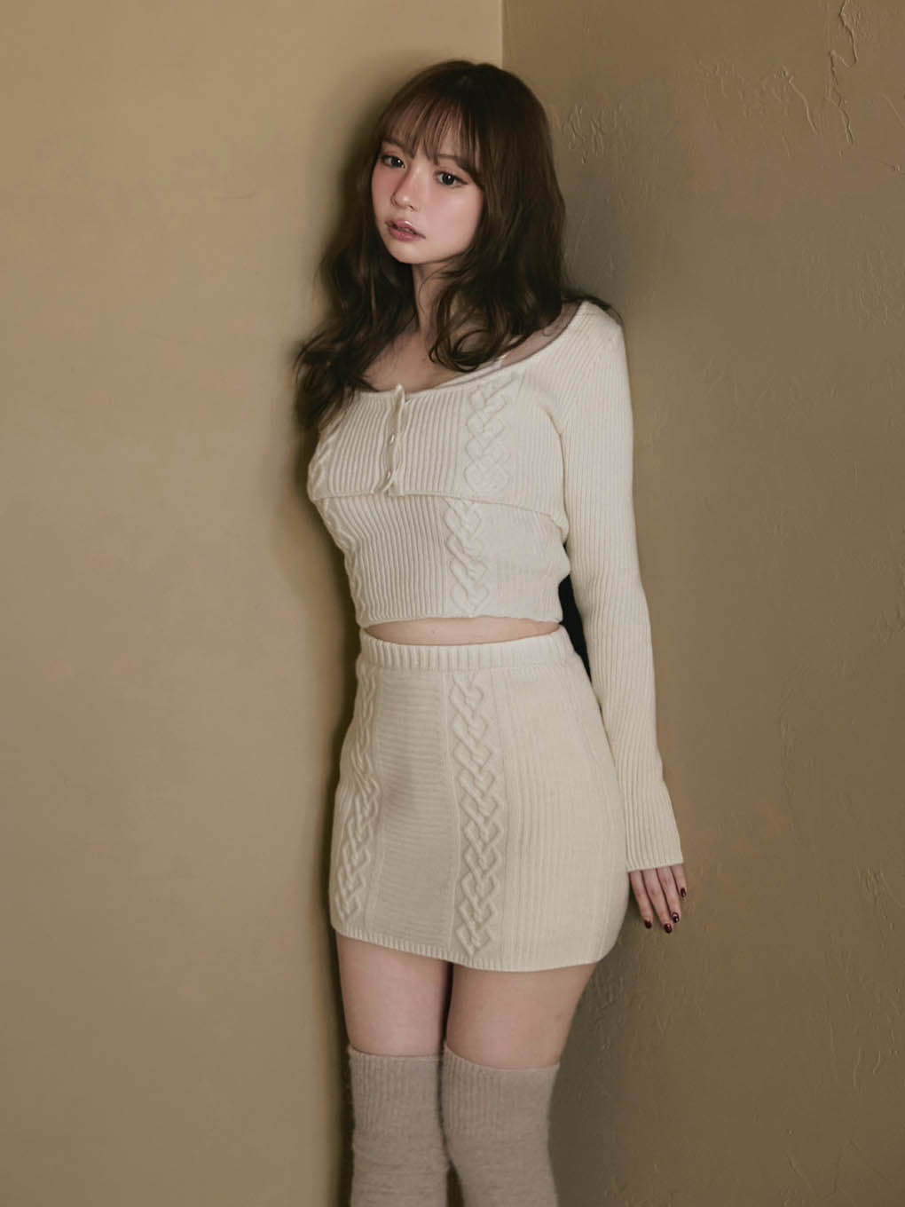 Donna knit cardigan set up